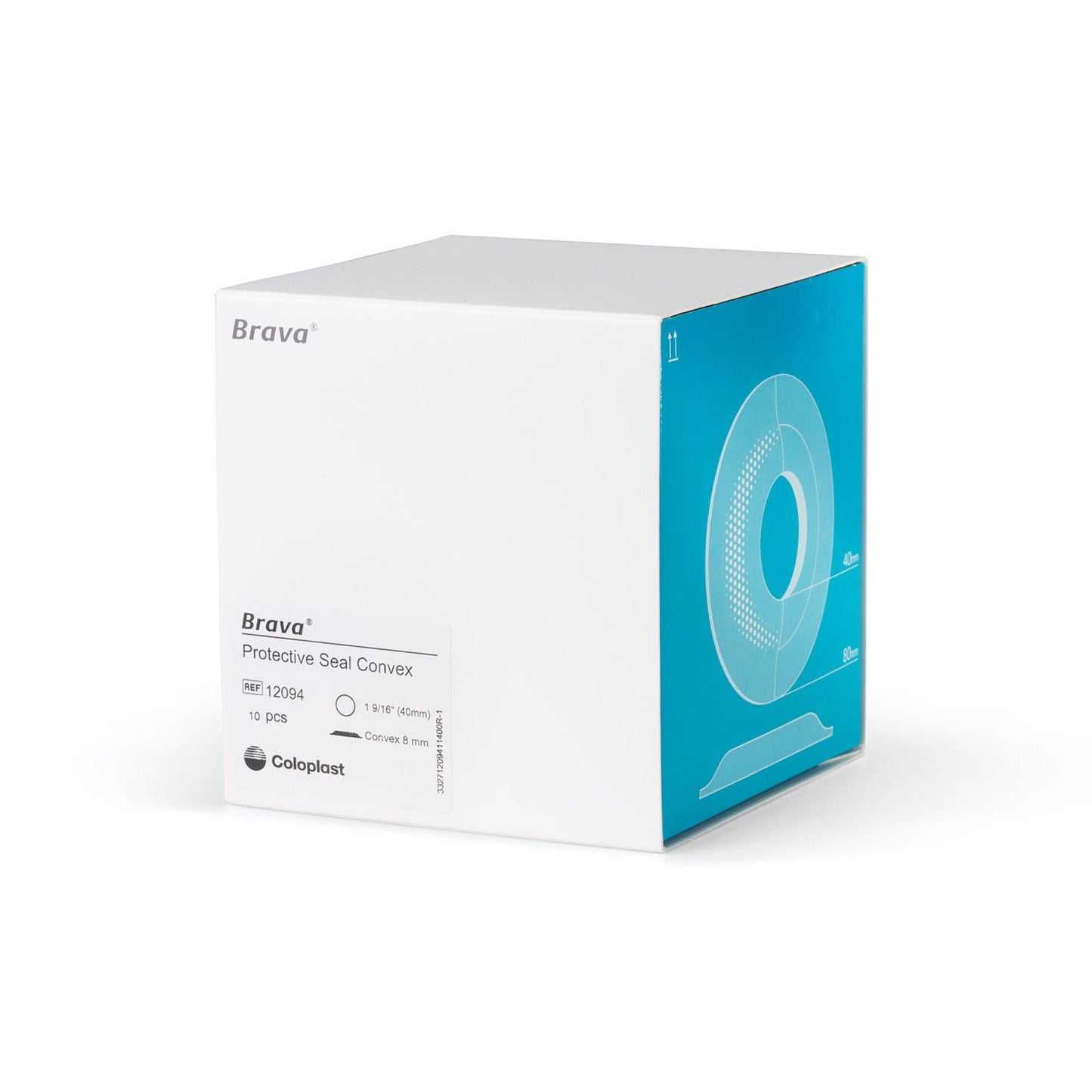 Brava Ostomy Seal Convex, Starter Hole (40mm) For Use with Ostomy Pouch