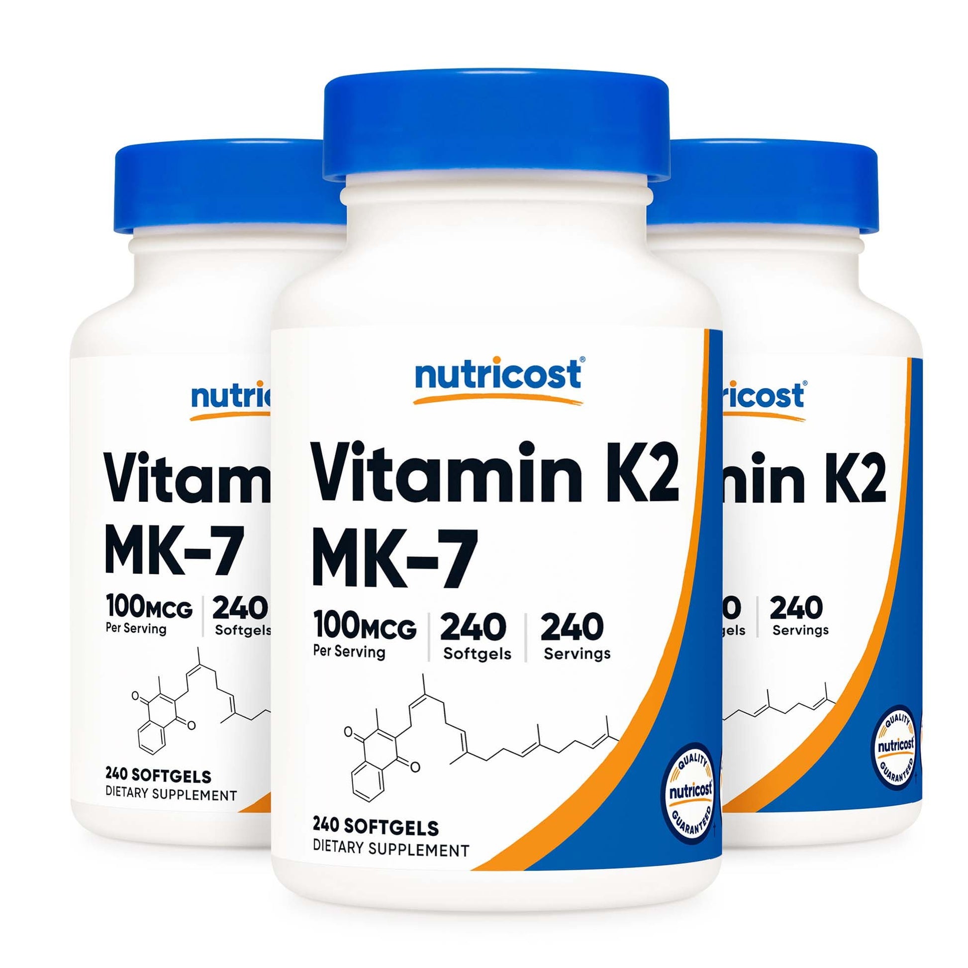 nutricost Dietary Supplement Vitamin K2 MK-7 100 mcg Strength Softgel