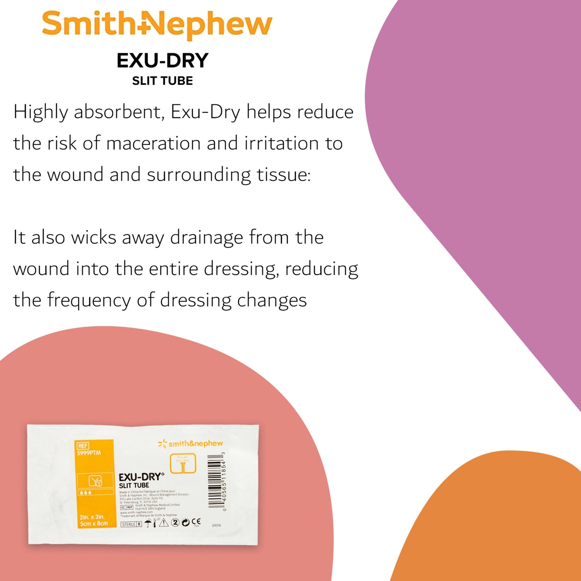 Exu-Dry Slit Tube Wound Dressing