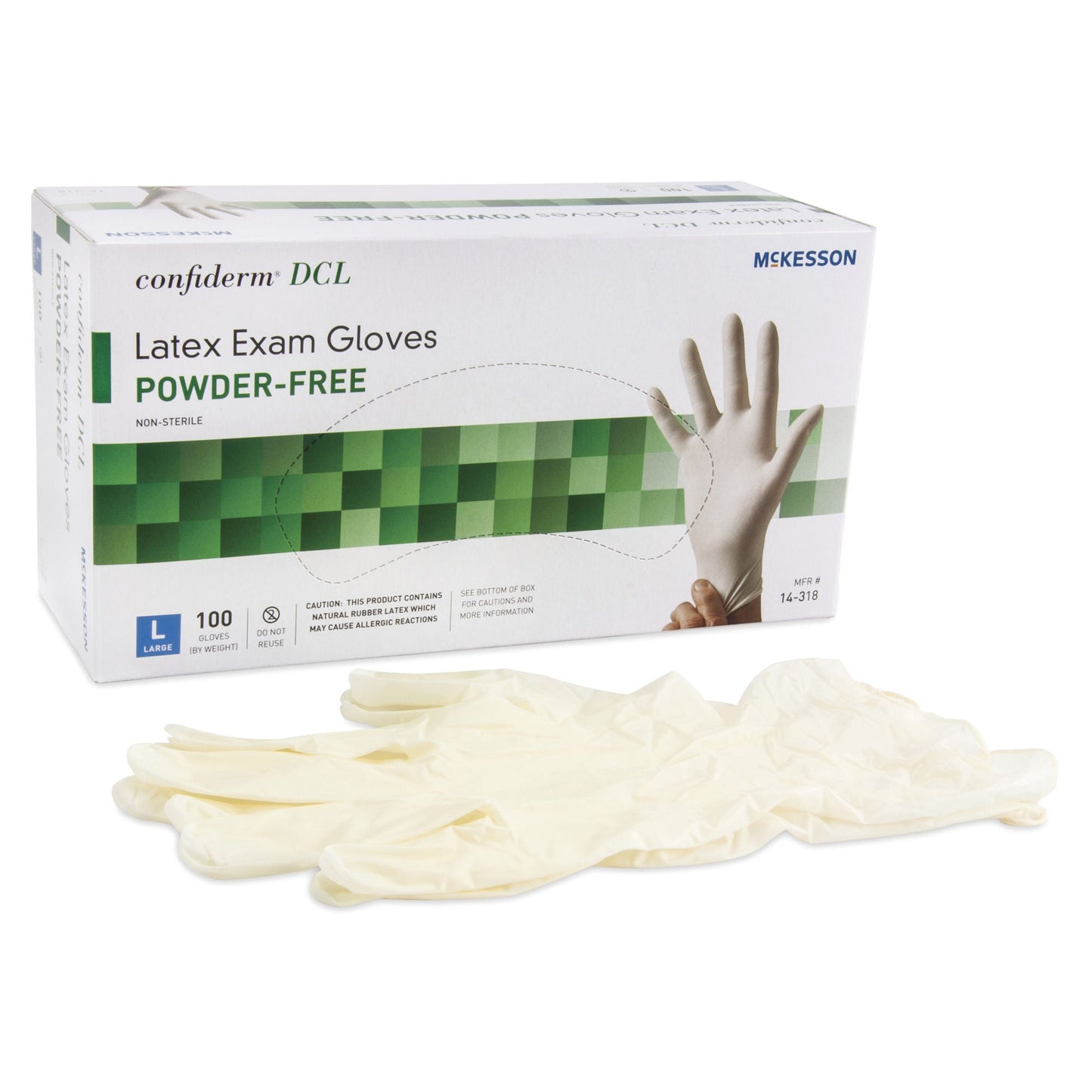McKesson Confiderm® Latex Exam Gloves, Ivory