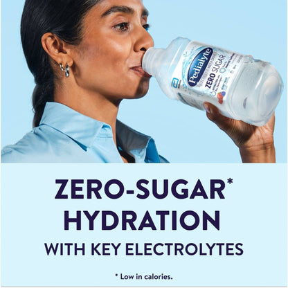Pedialyte® Zero Sugar Electrolyte Water Drink, Berry Frost, bottle