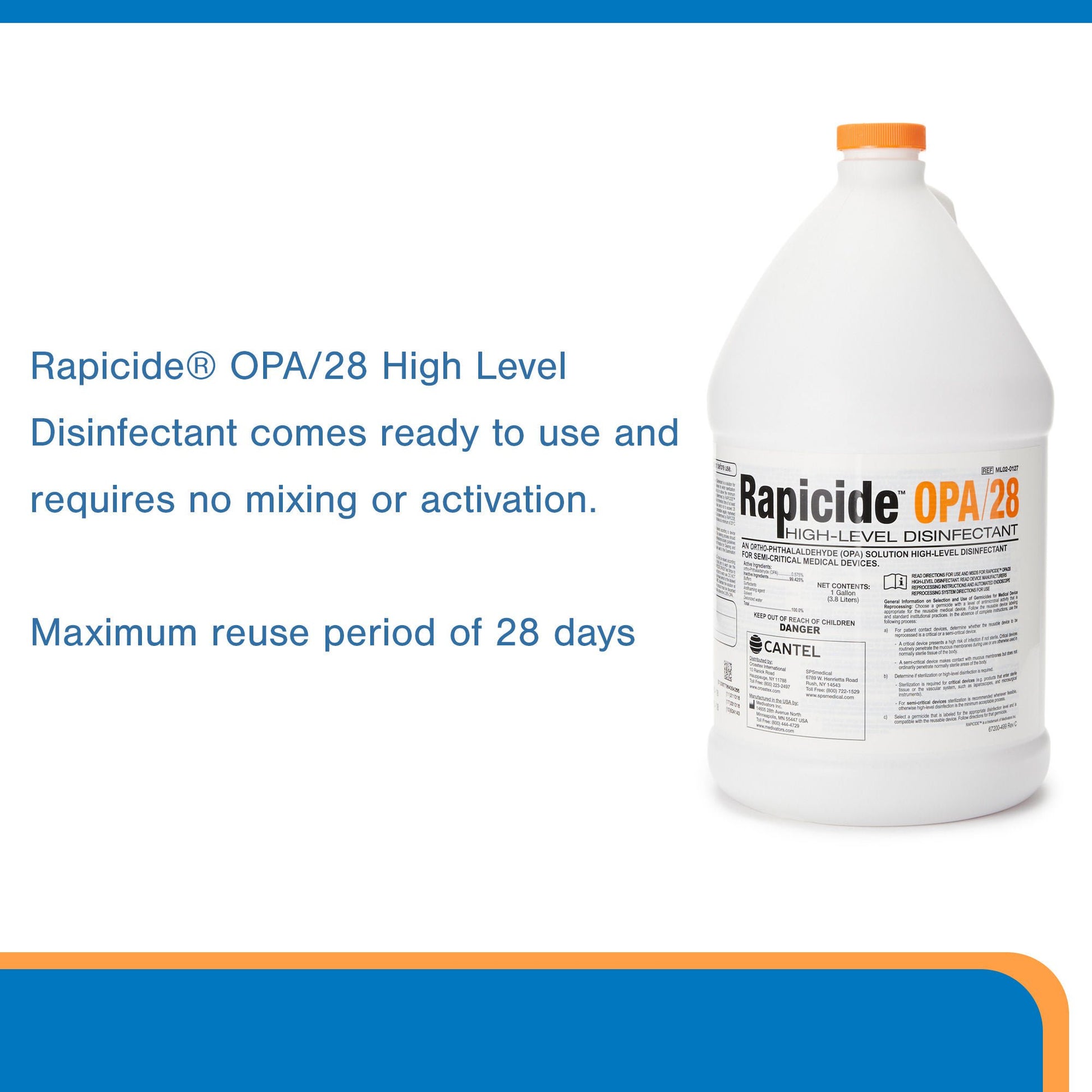 Rapicide® OPA/28 High Level Disinfectant – Case of 4 - view 3