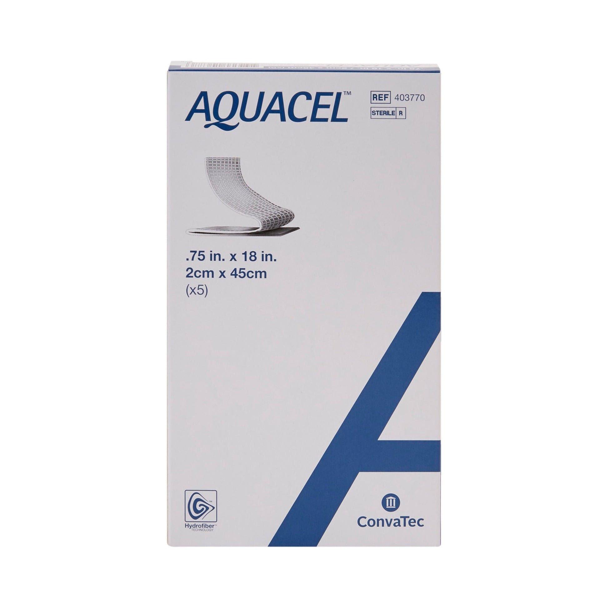 Aquacel® Ribbon Hydrofiber Gelling Fiber Wound Dressing, ¾ x
