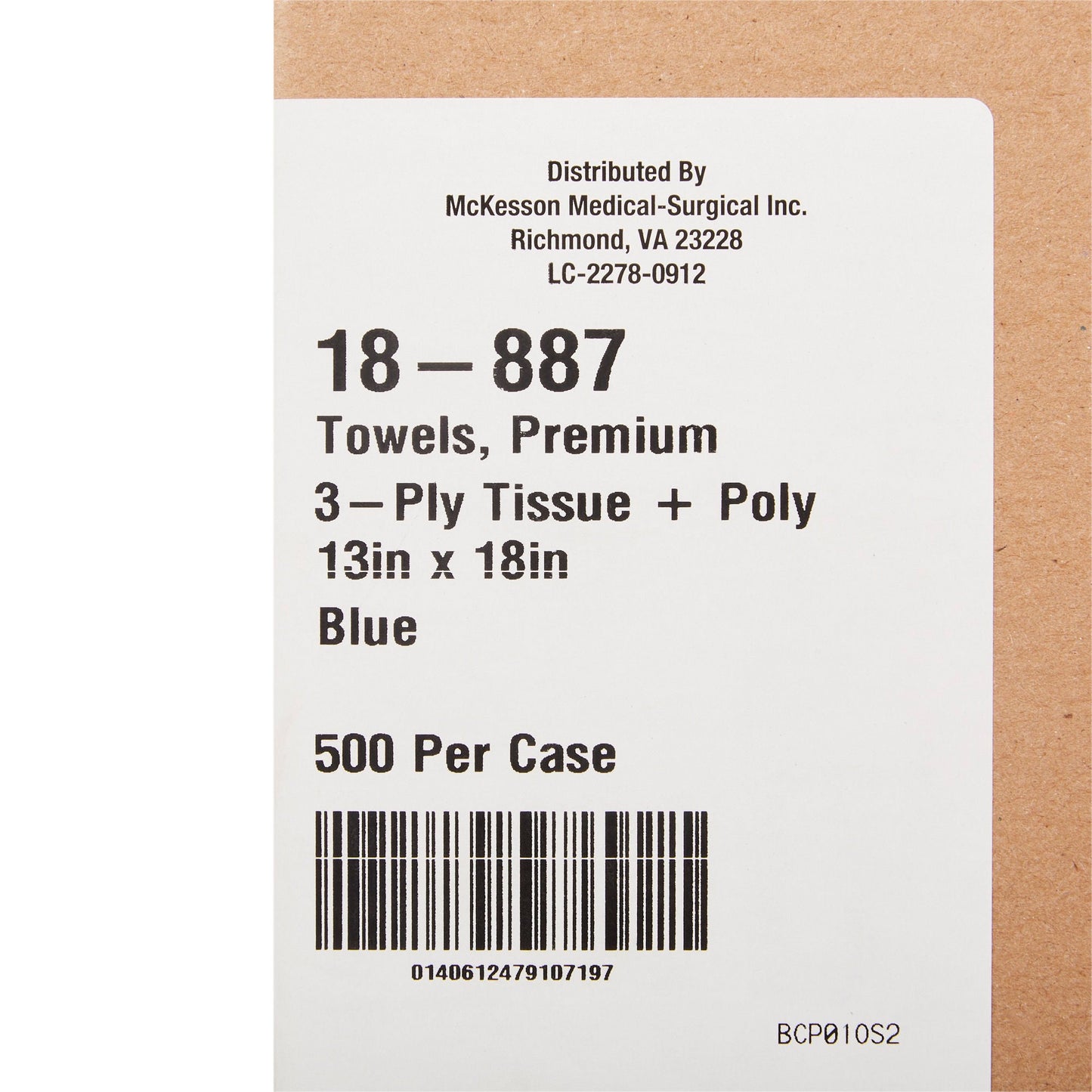 McKesson Premium Nonsterile Blue Procedure Towel