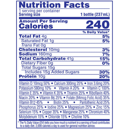 Carnation Breakfast Essentials® Chocolate Nutritional Drink, bottle