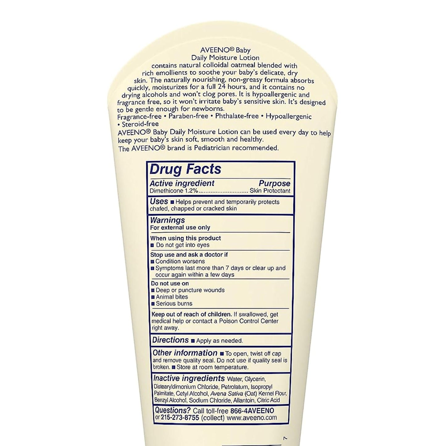 Aveeno Baby Baby Lotion Tube Unscented Lotion