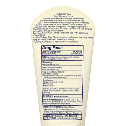 Aveeno Baby Baby Lotion Tube Unscented Lotion