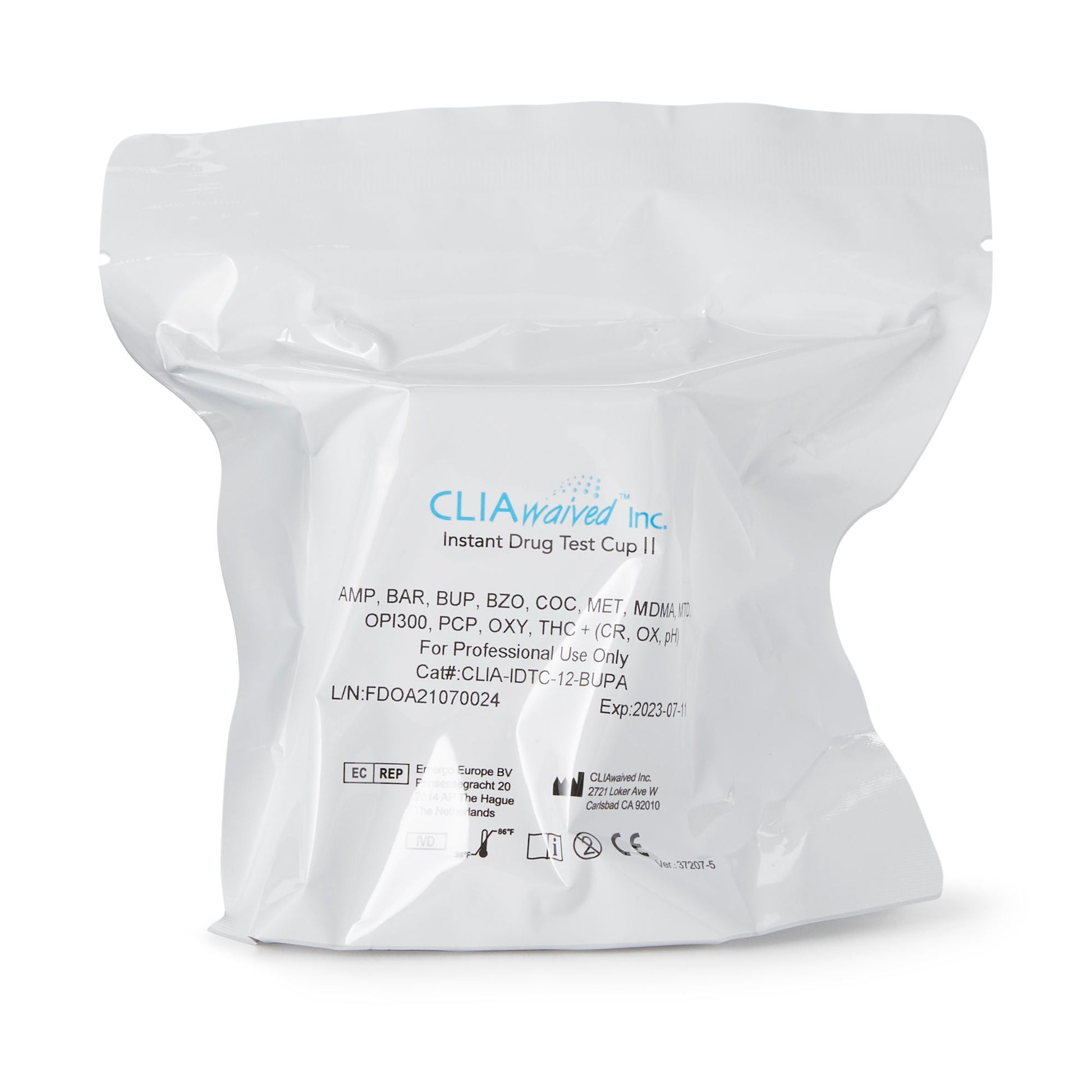 CLIAwaived™ 12-Drug Panel with Adulterants Drugs of Abuse Test