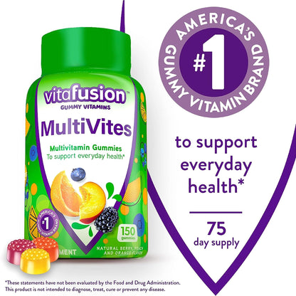 vitafusion® MultiVites® Gummies, Berry, Peach and Orange Flavors
