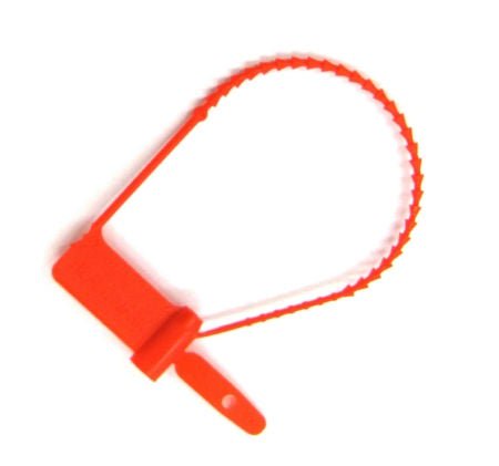 Cynch-Loks Tamper Evident Seal Numbered Red Plastic 6 Inch