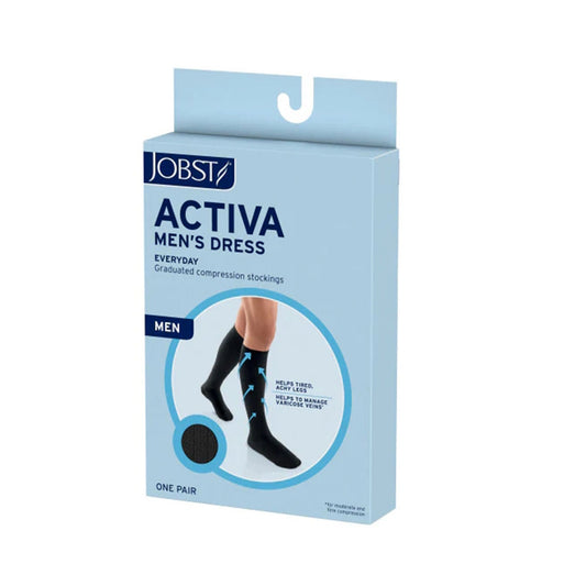 Jobst Activa Compression Socks Knee High Large Black Closed Toe