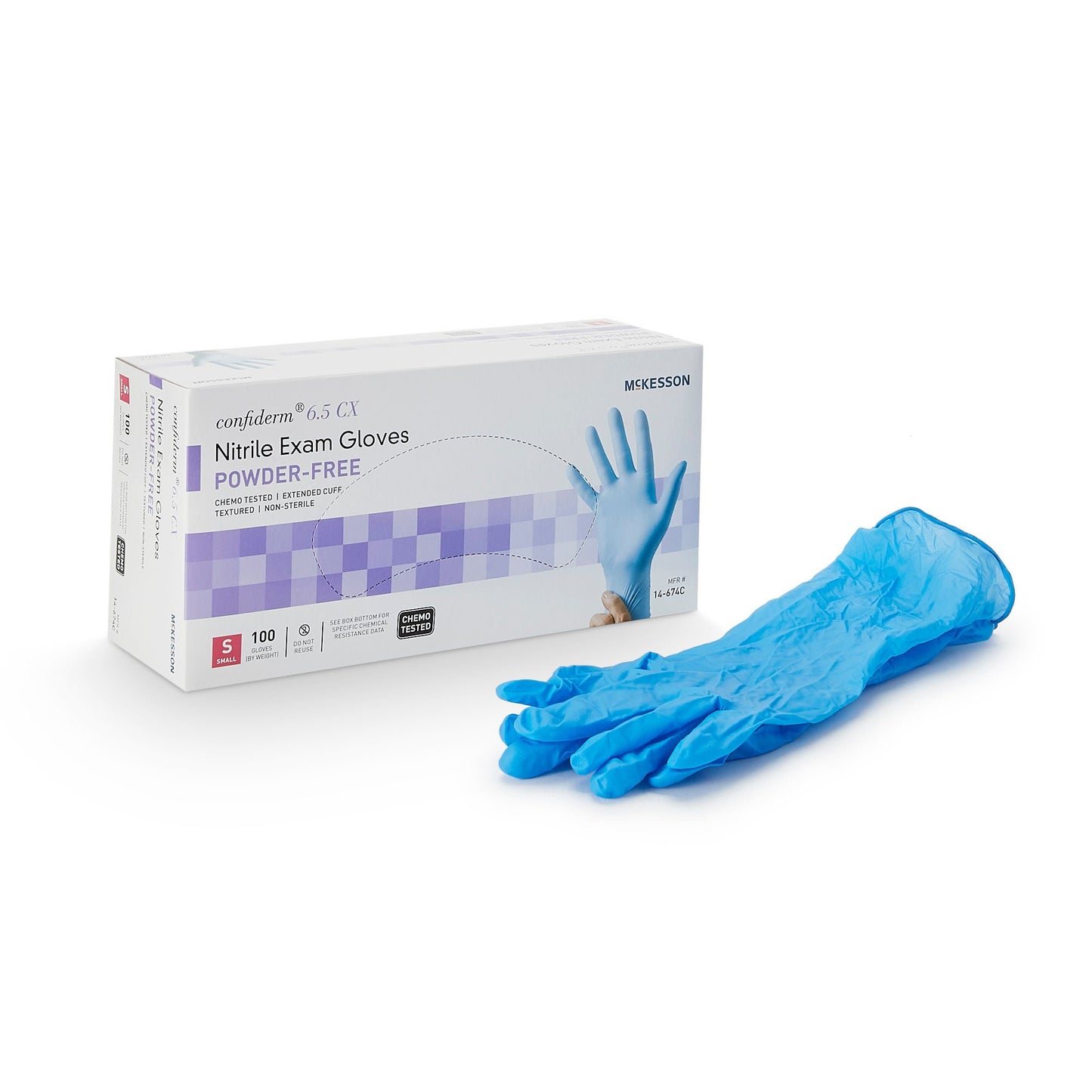 McKesson Confiderm® 6.5CX Nitrile Exam Gloves, Blue