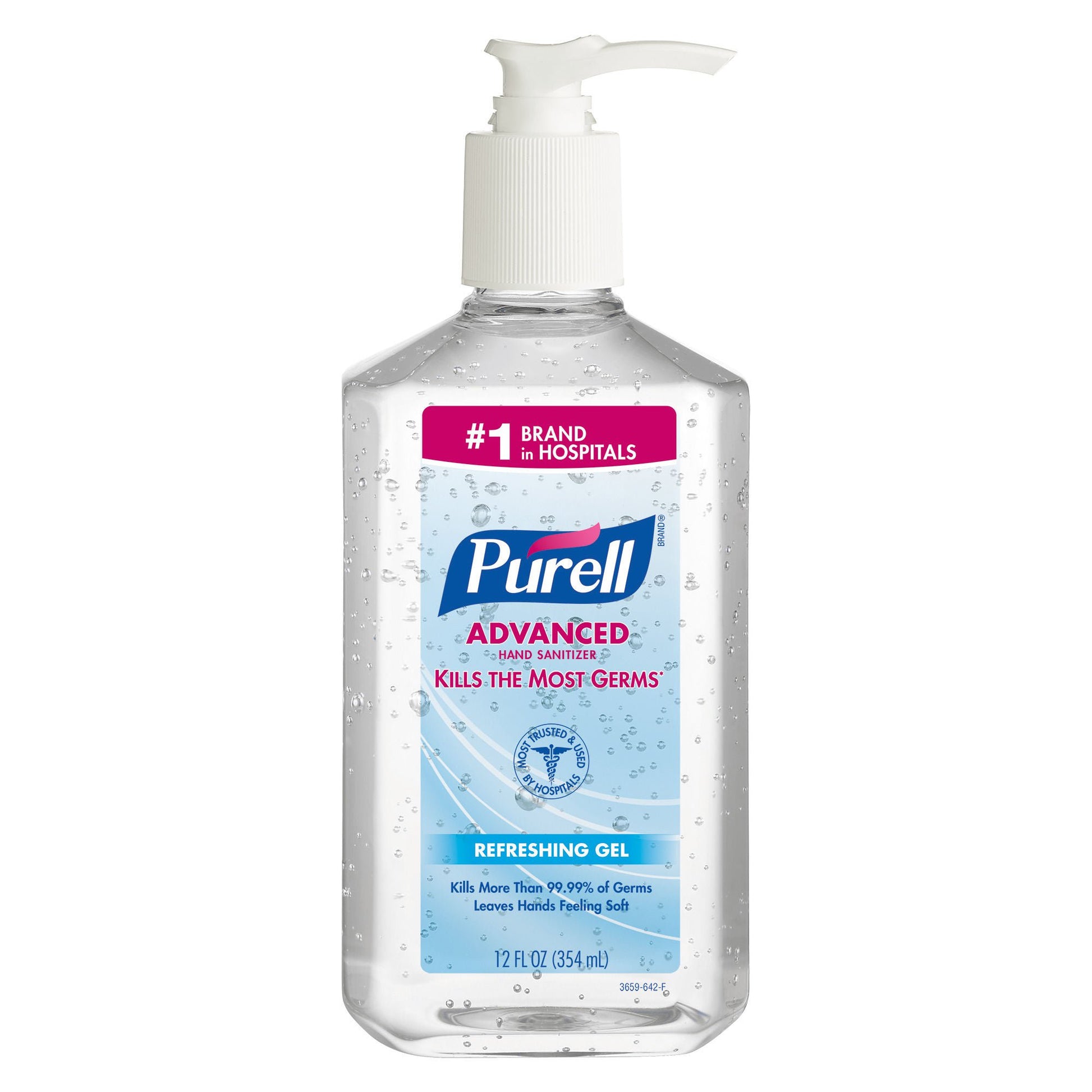 Purell® Advanced Hand Sanitizer, Ethyl Alcohol Gel, Pump Bottle