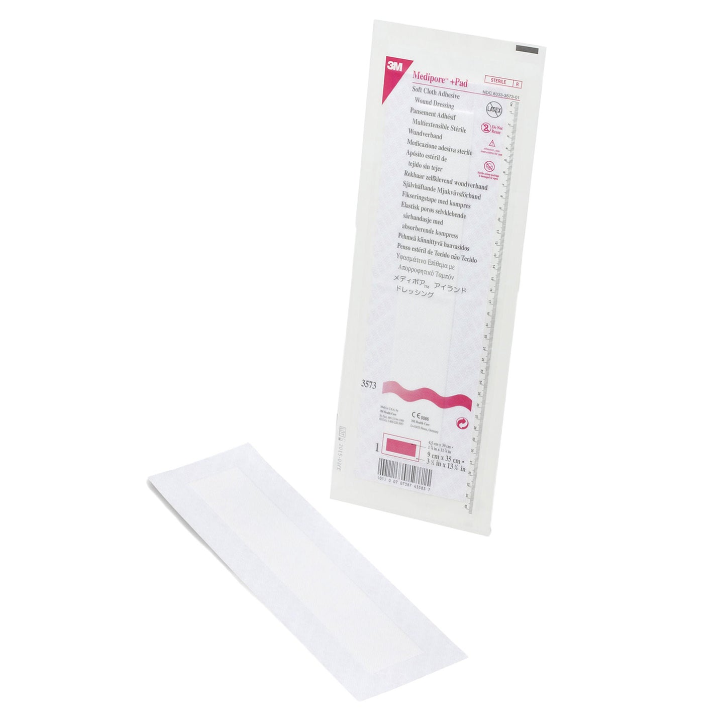 3M™ Medipore™ + Pad Soft Cloth Adhesive Dressing