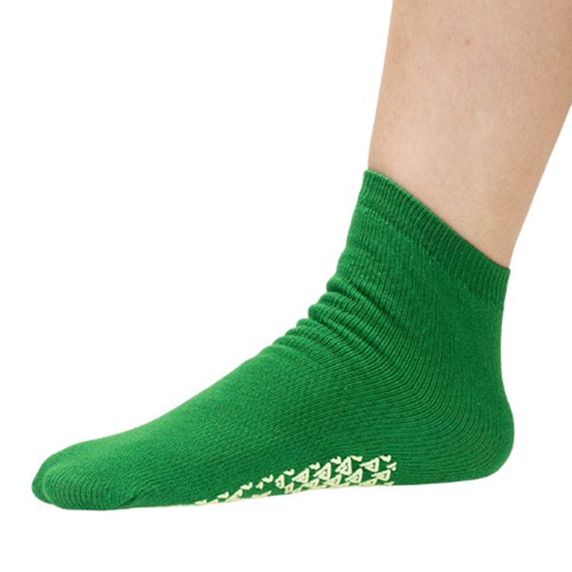 dynarex® Single Tread Slipper Socks, Medium, Green