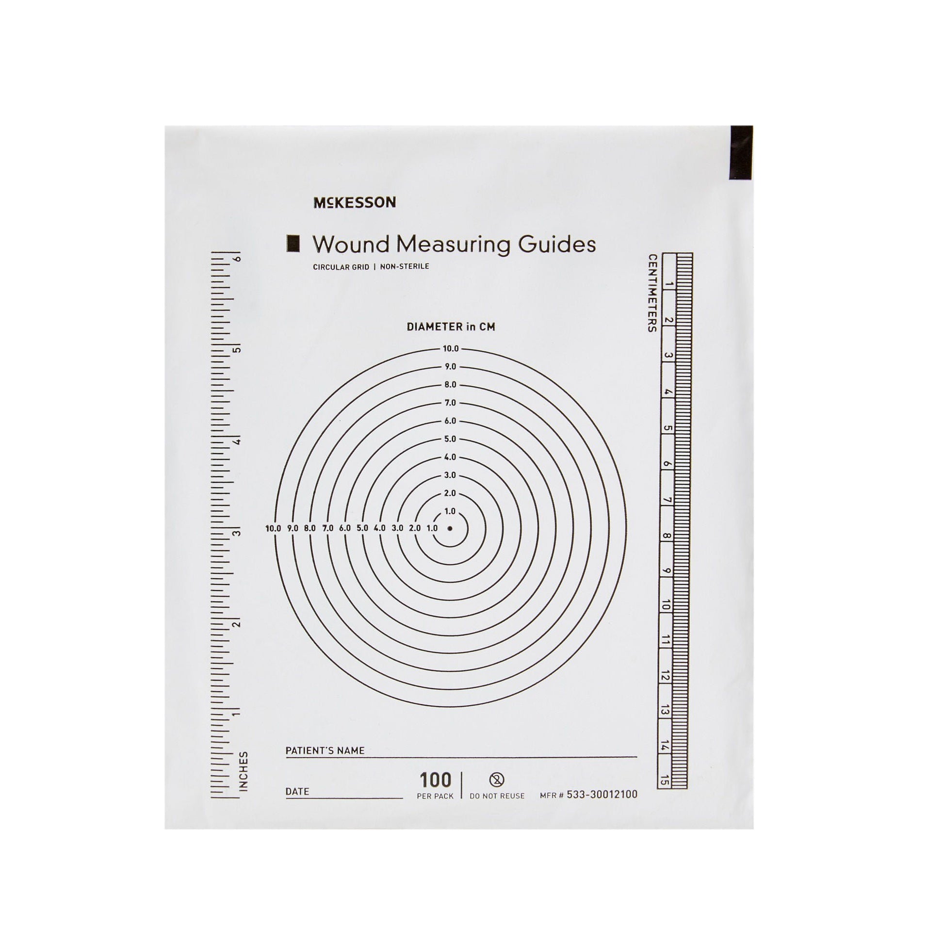 McKesson Plastic Wound Measuring Guide