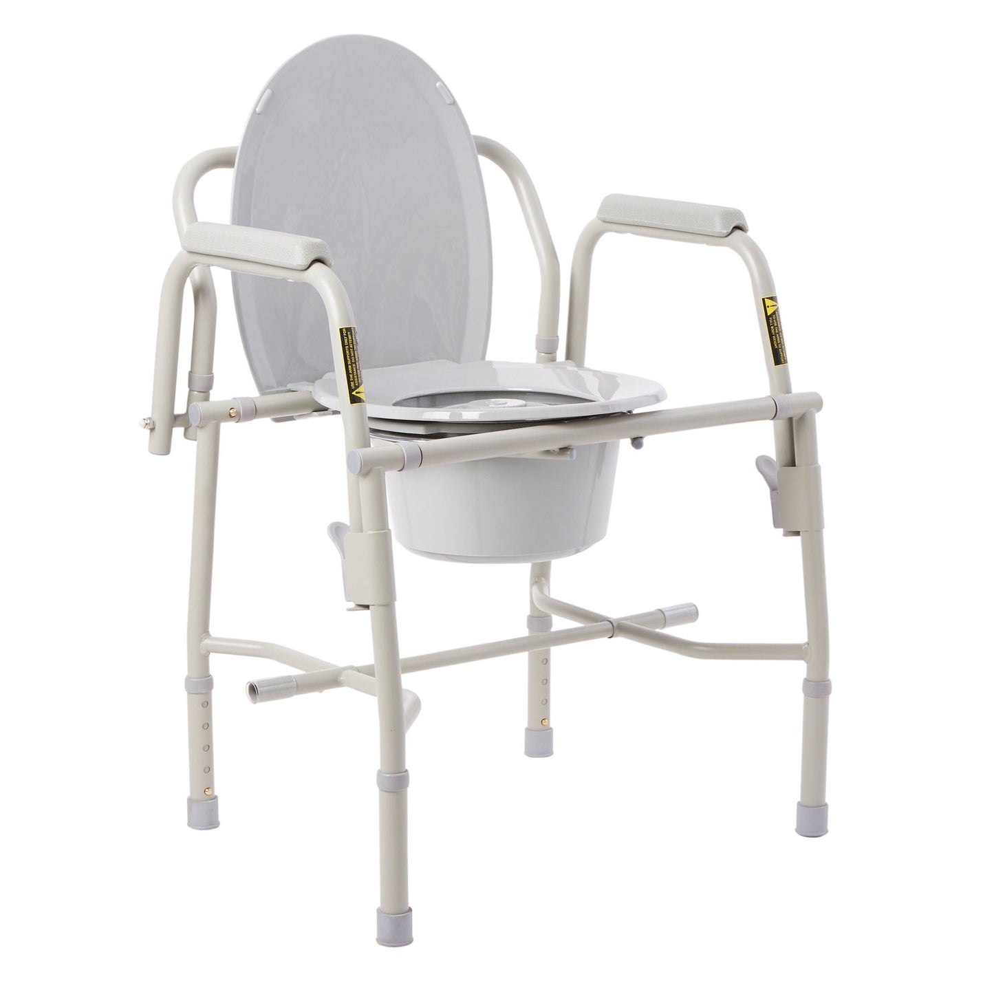 drive™ Deluxe Steel Drop-Arm Commode Chair