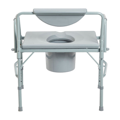 drive Commode Chair Drop Arms Steel Frame Back Bar 23-1/4 Inch Seat Width 1000 lbs. Weight Capacity