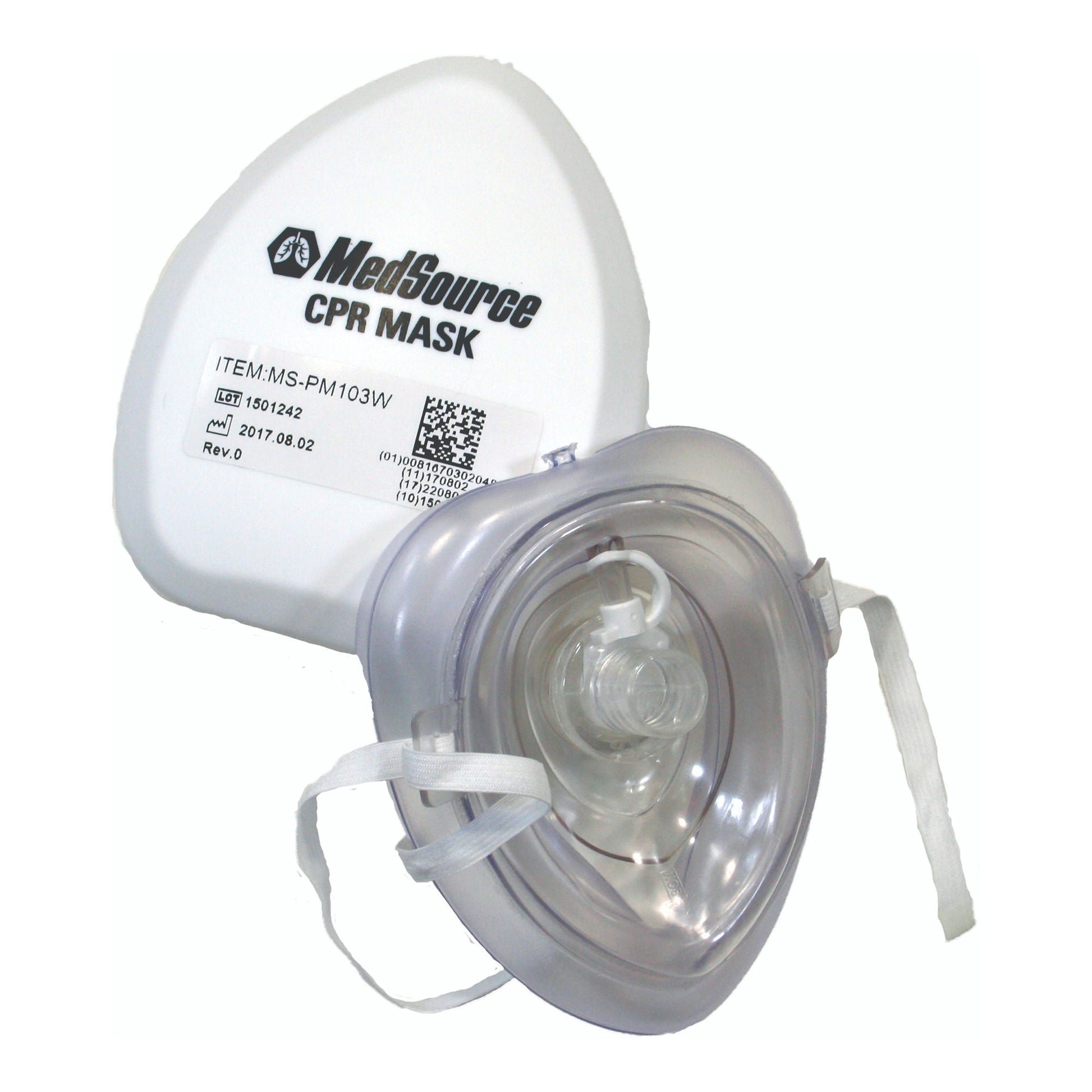 Basic Medical CPR Face Mask Mouth to Mask Single Use