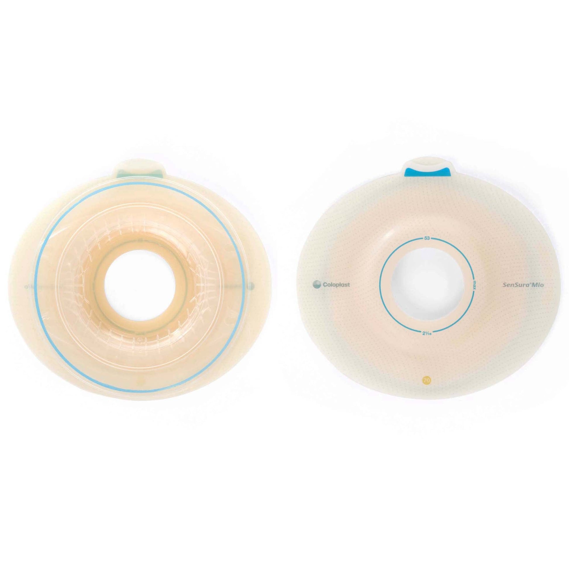 SenSura® Mio Convex Flex Ostomy Barrier, Stoma Opening, Red Color Match