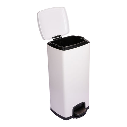 McKesson White Square Step-On Trash Can