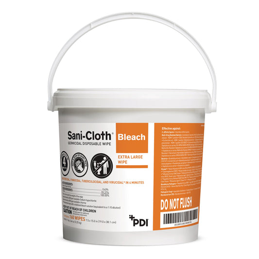 Sani-Cloth® Bleach Germicidal Disinfectant Wipes, Pail, 160 ct.