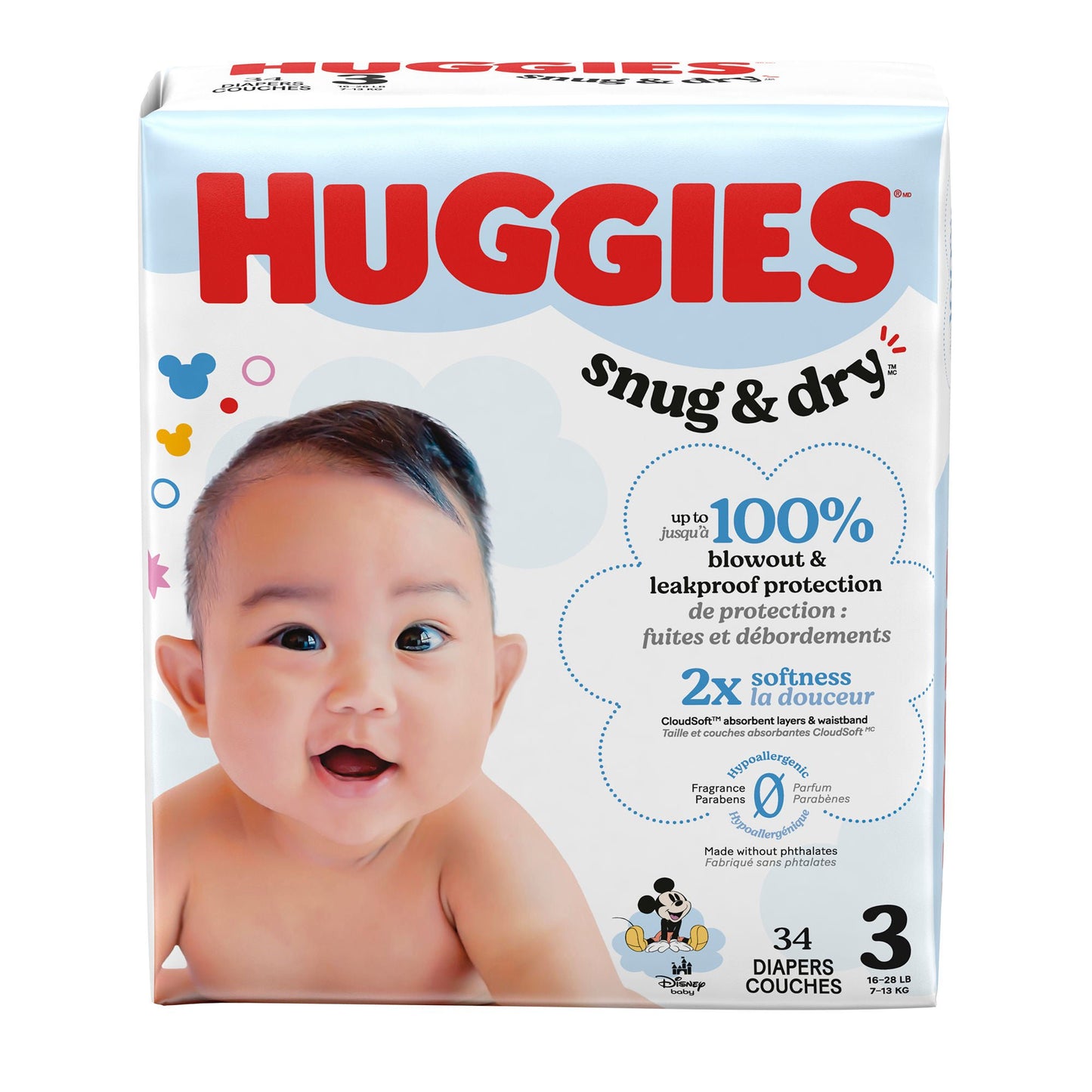 Huggies Snug & Dry Unisex Baby Diaper Disposable Heavy Absorbency