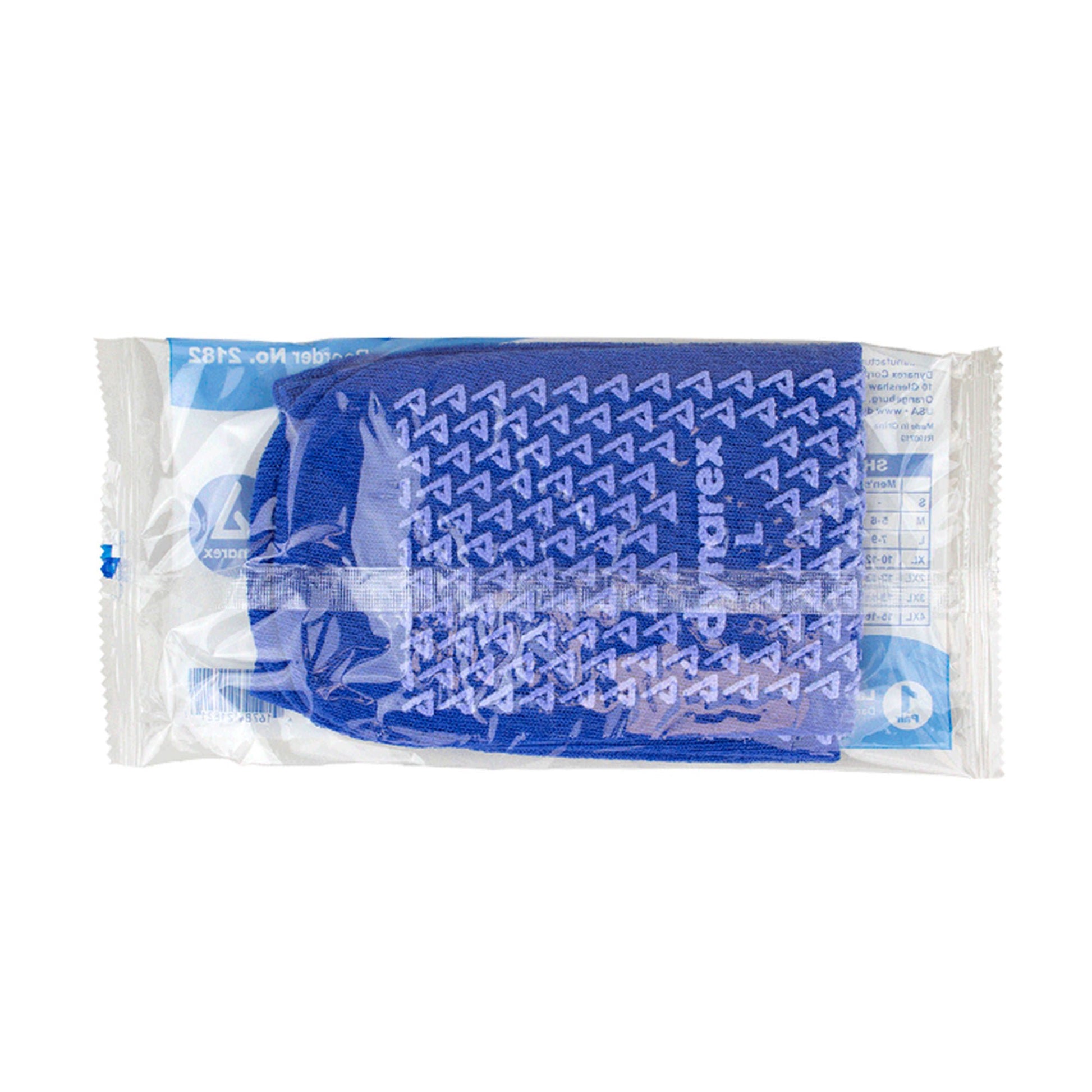 dynarex® Single Tread Slipper Socks, Large, Blue