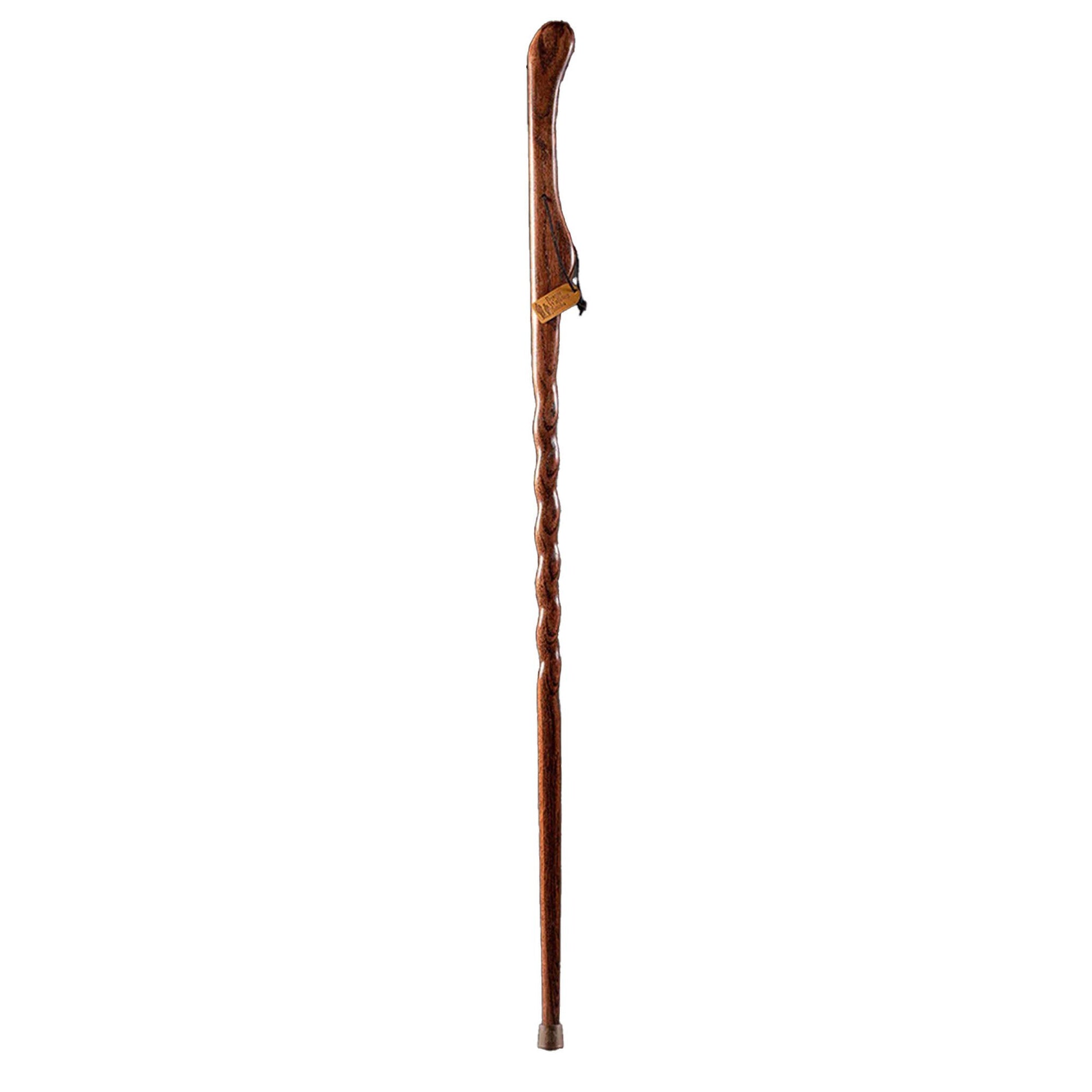 Brazos™ Twisted Oak Hitchhiker Handcrafted Walking Stick, 58-Inch, Red