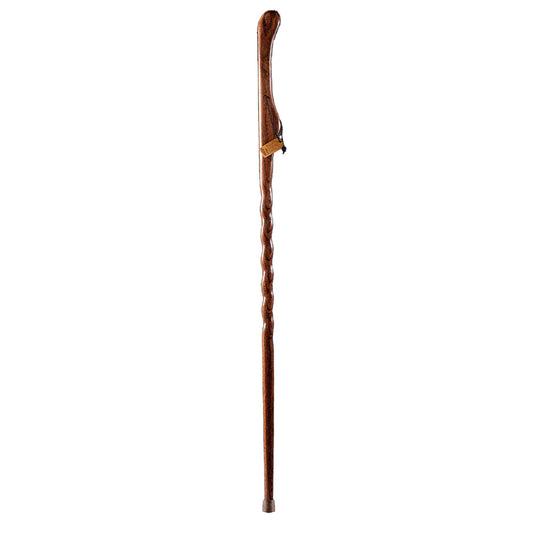 Brazos™ Twisted Oak Hitchhiker Handcrafted Walking Stick, 58-Inch, Red