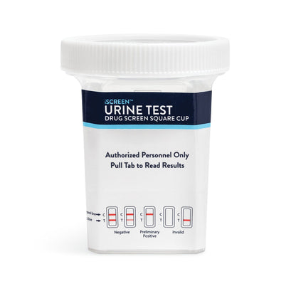 iScreen DX Drugs of Abuse Test Kit AMP, BAR, BZO, COC, mAMP/MET, MDMA, MTD, MOP(OPI300), OXY, PCP, THC, TCA, (CR, PH, SG) 25 Tests CLIA Waived
