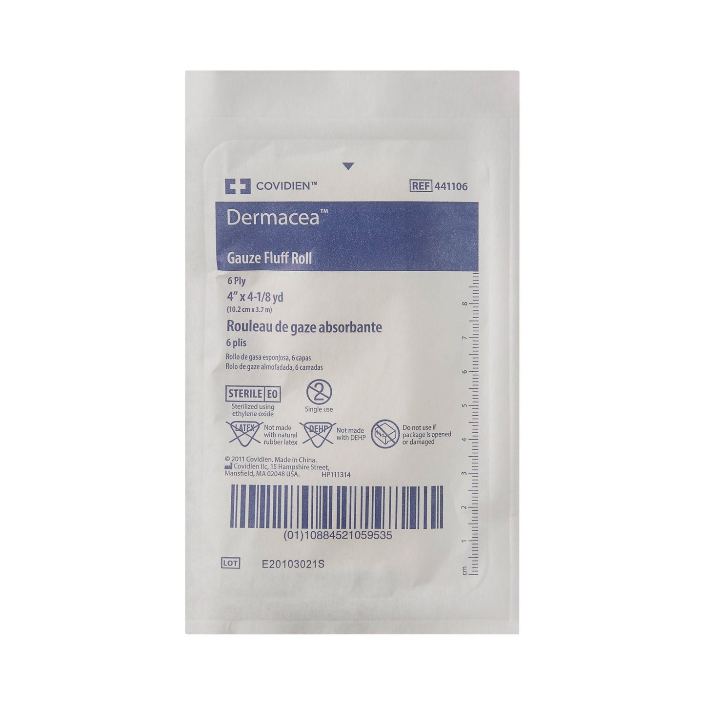 Dermacea™ Sterile Fluff Bandage Roll, Six-Ply