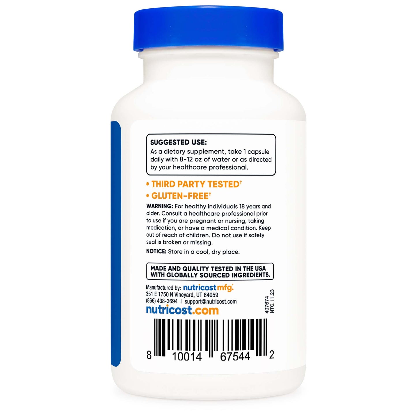 nutricost Vitamin B2 Riboflavin Dietary Supplement Vitamin B2 400 mg Strength Capsule