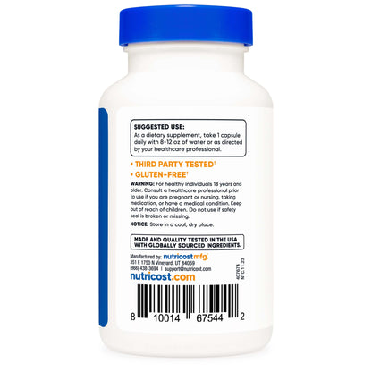 nutricost Vitamin B2 Riboflavin Dietary Supplement Vitamin B2 400 mg Strength Capsule