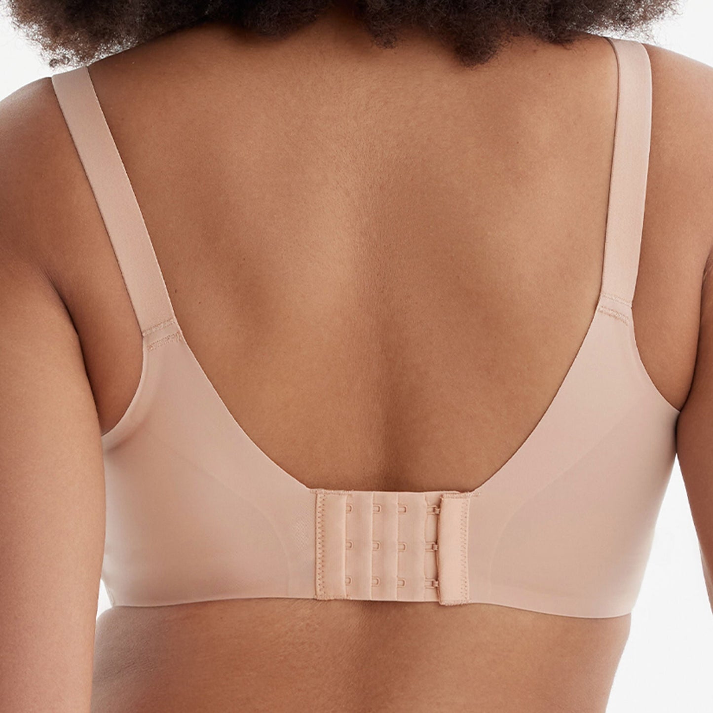 Momcozy Nursing Bra 34 to 36 Inch Chest Medium Beige Back Hook and Eye Closure Adjustable Shoulder Strap