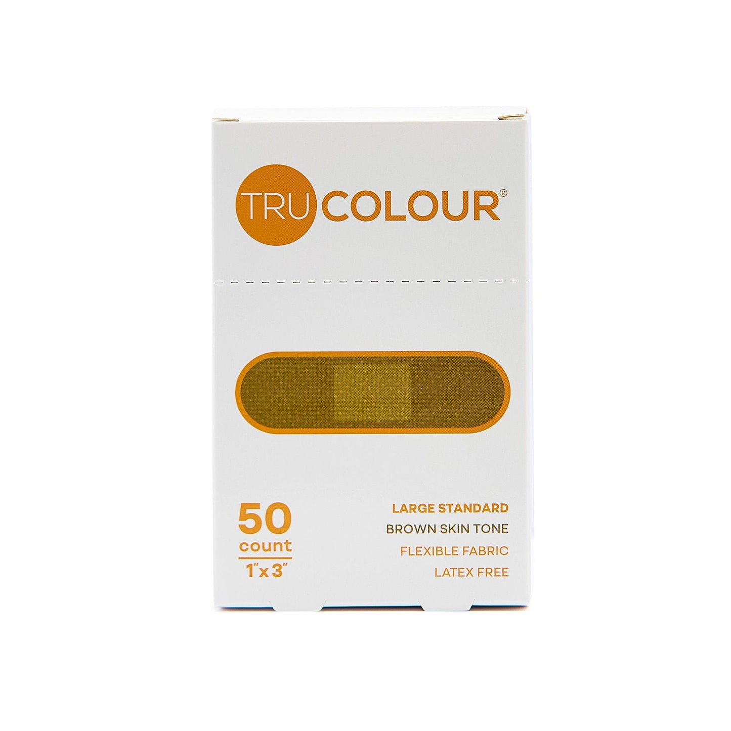 Tru-Colour Skin Tone Shade Fabric Bandage Adhesive Strips – Brown