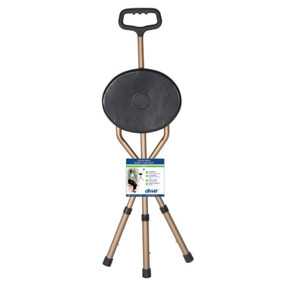 drive™ Aluminum Seat Cane, 34 – 38 Inch Height