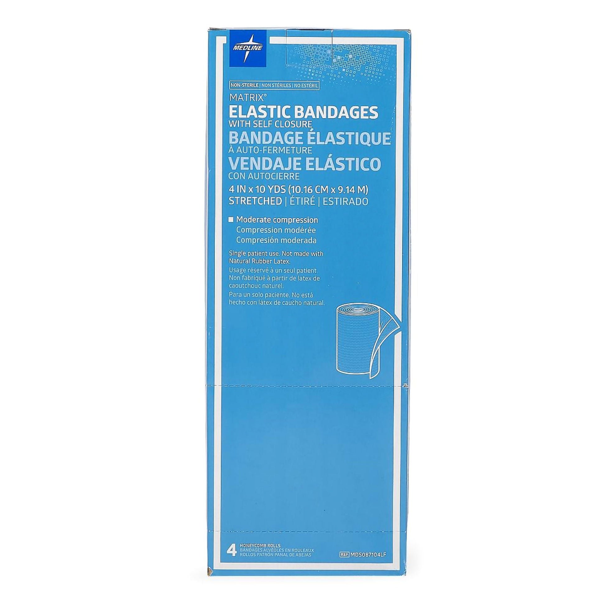 Medline Matrix® Elastic Bandage with Self-Closure, Stretched