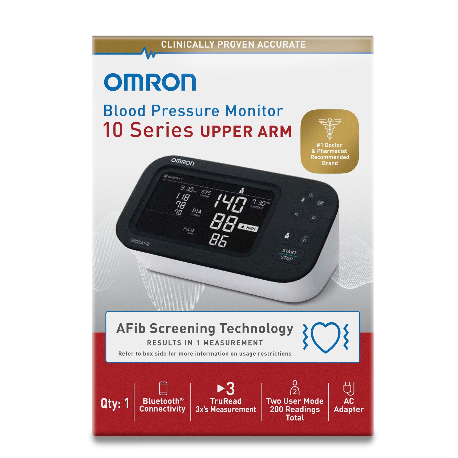 Omron 10 Series® Digital Blood Pressure Monitor with Bluetooth Connectivity