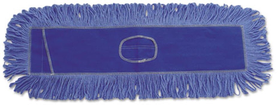 Boardwalk Dust Mop Pad Looped-end Blue Cotton / Synthetic Fiber Reusable