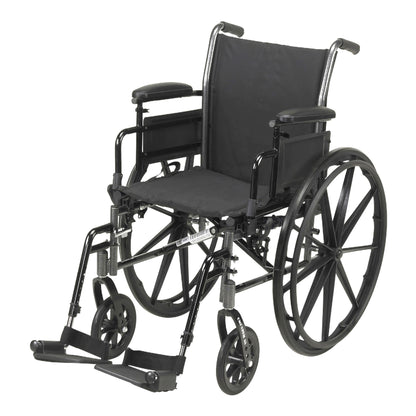 McKesson Manual Lightweight Wheelchair, 18 Inch Seat Width