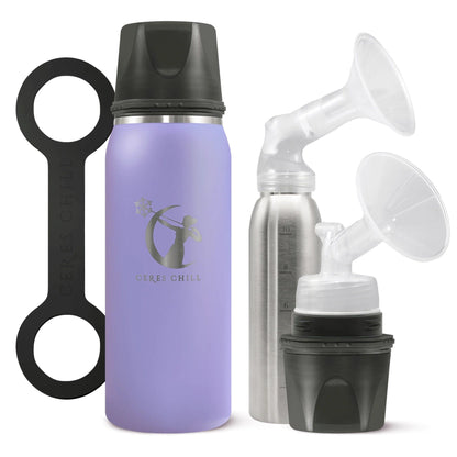 Ceres Chill OG Stainless Steel Breast Milk Chiller Container, Lavender