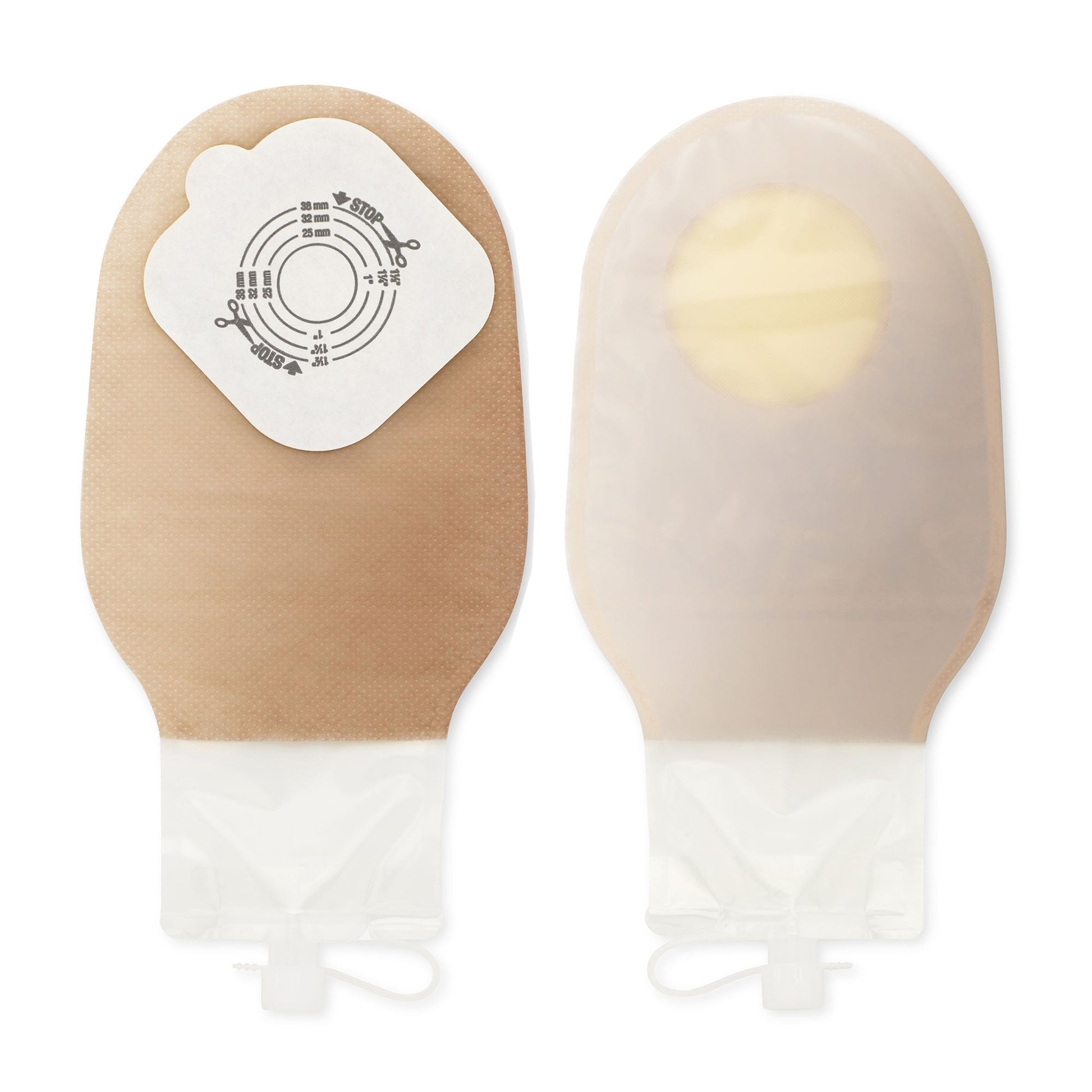 Pouchkins™ One-Piece Transparent Urostomy Pouch, Cut to fit up to