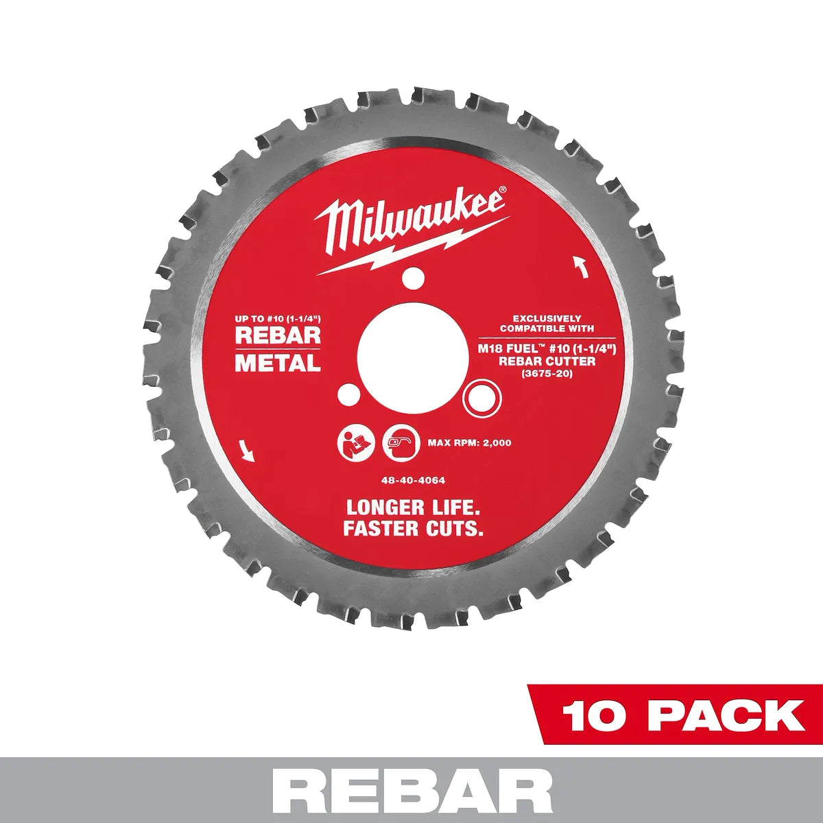 Milwaukee #10 (1-1/4”) Rebar Cutting Blade 48-40-4068