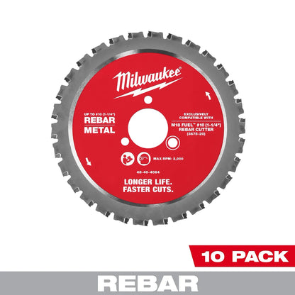 Milwaukee #10 (1-1/4”) Rebar Cutting Blade 48-40-4068