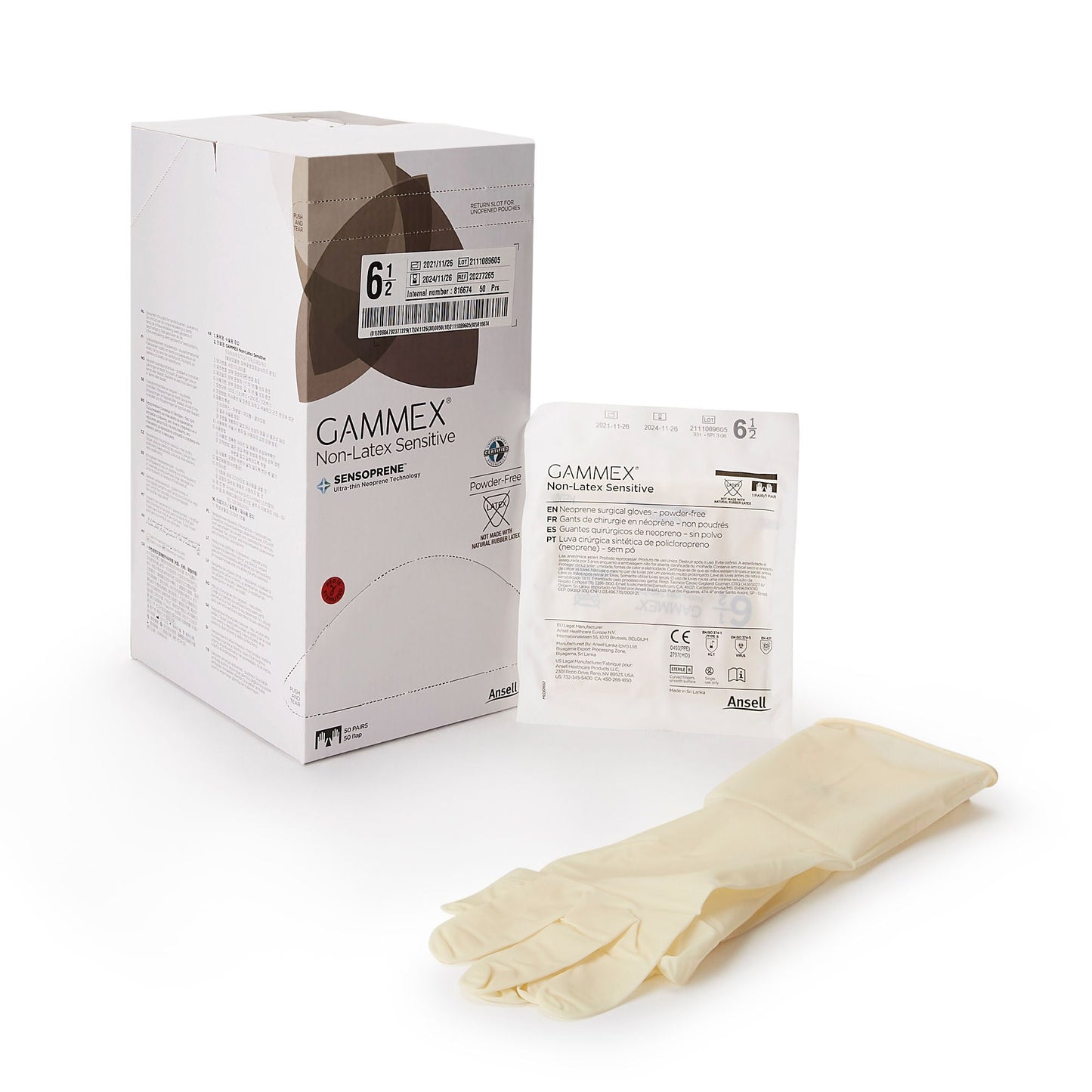 Sterile GAMMEX® Non-Latex Sensitive Polychloroprene Surgical Gloves, Cream - view 5