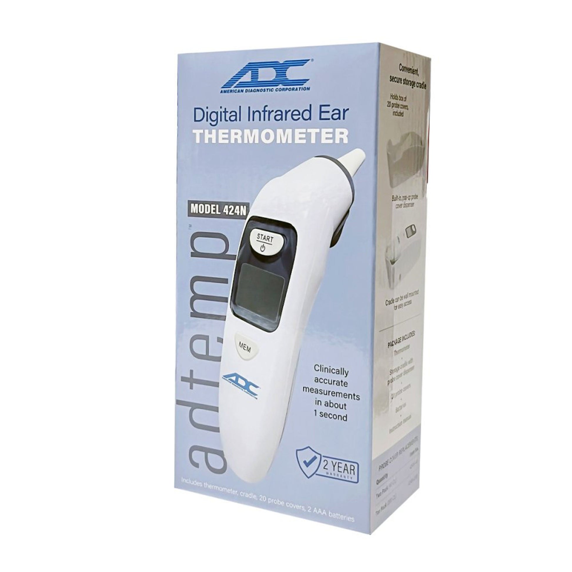 Adtemp 424 Digital Stick Thermometer Ear Probe Handheld