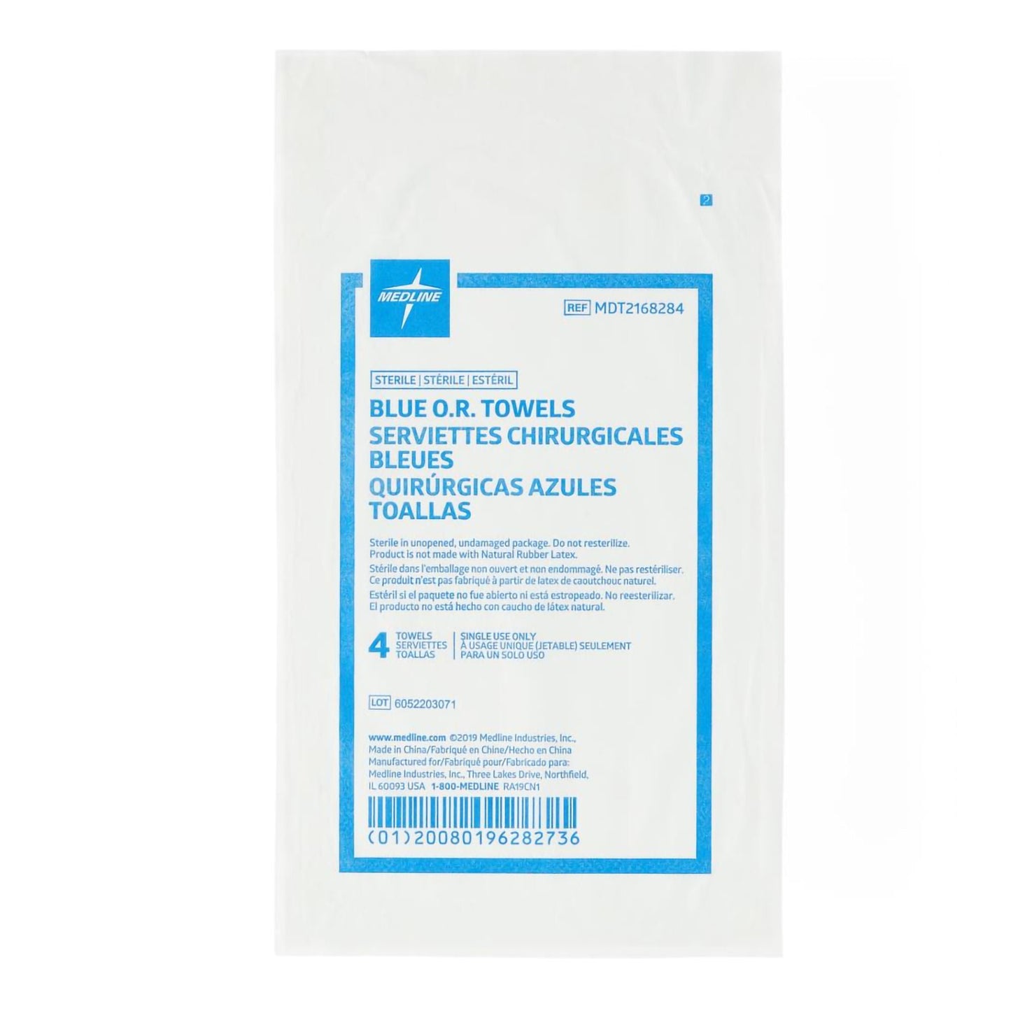 Medline O.R. Towel Blue