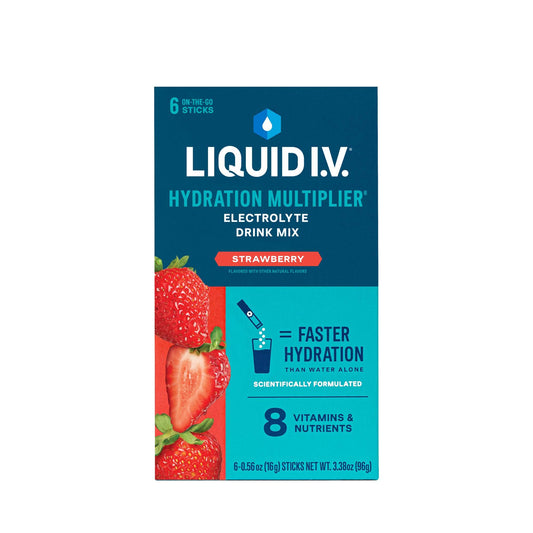 Liquid I.V. Hydration Multiplier Strawberry electrolyte drink mix stick pack, 0.56 oz