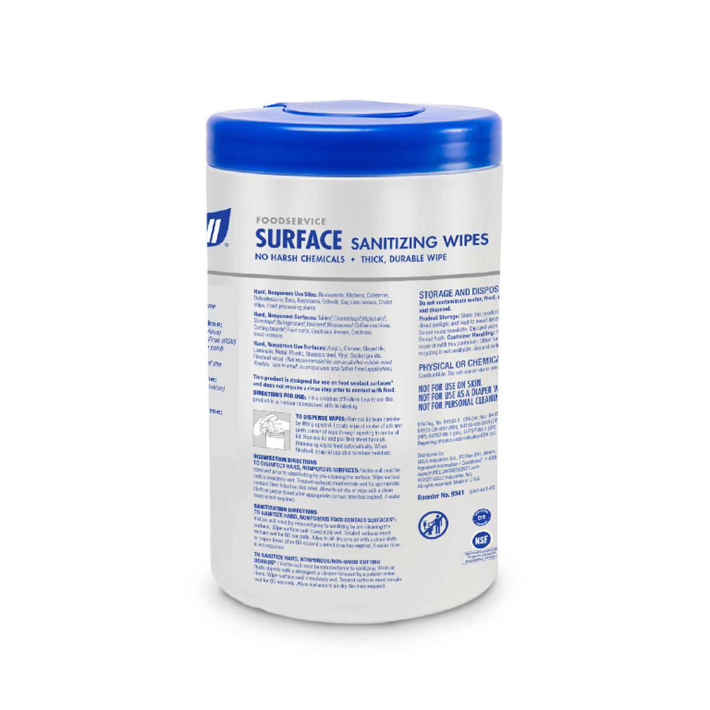 Purell® Foodservice Ethyl Alcohol Surface Sanitizing Wipes